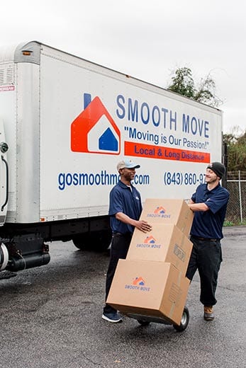 Movers loading truck